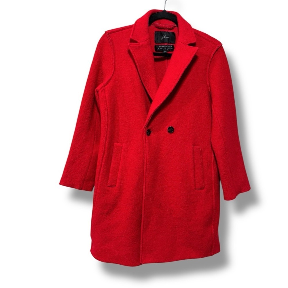 J. Crew Daphne 100% Boiled Wool Top Coat Size 6 Petite - Picture 4 of 10